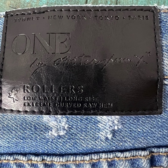 One Teaspoon Rollers Low Waist Long Rise Festival Shorts Size 26 - Picture 11 of 13